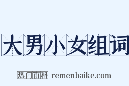 大男小女组词是什么意思的图片